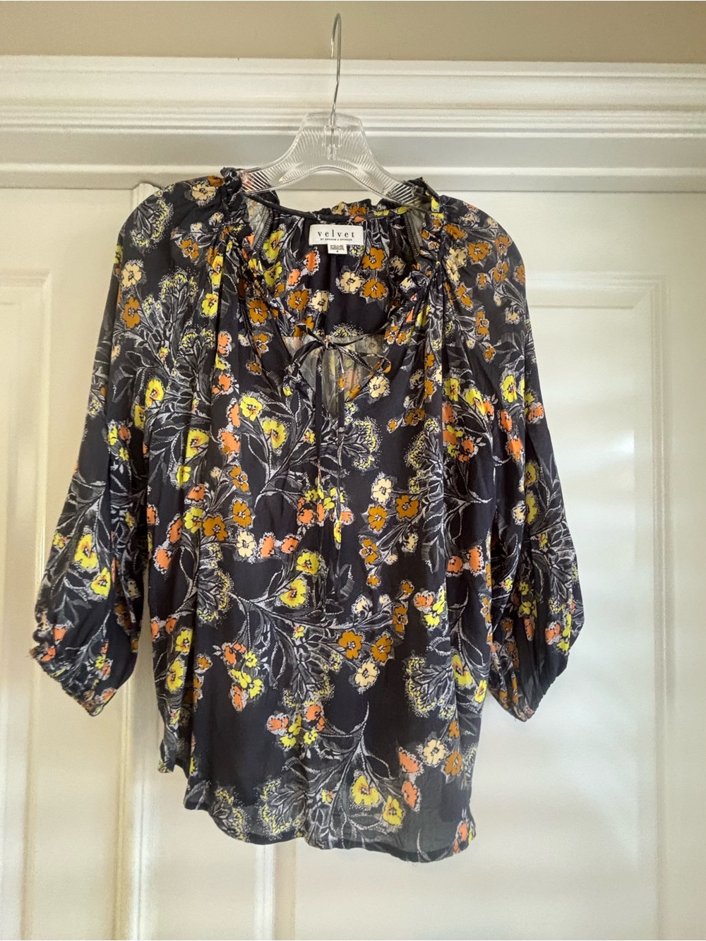 Velvet by Graham & Spencer Edith Printed Challis Top
